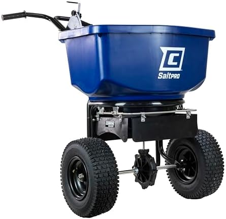 CHAPIN 88400B SaltPro 100 lb Contractor Salt Spreader, 12" Tires, Ice Melt