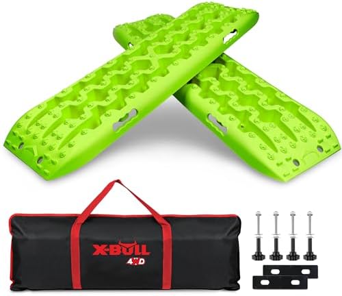 X-BULL New Recovery Traction Tracks Sand Mud Snow Track Tire Ladder 4WD (Peak Green,3gen)