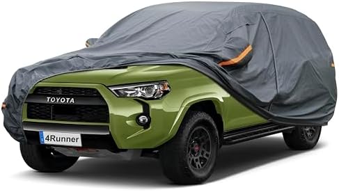 GUNHYI Premium Car Cover Custom Fit Toyota 4Runner (1995-2026), 16 Layers Heavy Duty Car Cover Waterproof All Weather with Zipper Door for Sun Rain Snow Dust Uv Protection