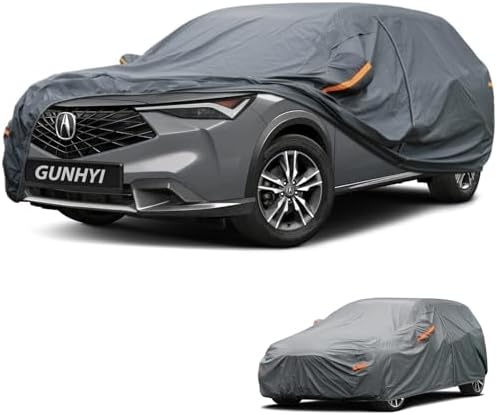 GUNHYI Premium Car Cover Custom Fit Acura ADX, 16 Layers Heavy Duty Car Cover Waterproof All Weather with Zipper Door for Sun Rain Snow Dust Uv Protection