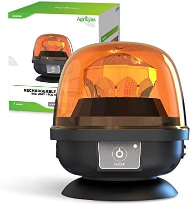 Agrieyes W08 Wierless Amber LED Beacon Lights, Magnetic Base Strobe Lights