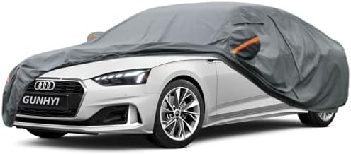 GUNHYI Premium Car Cover Custom Fit Audi A5/S5/RS5 Sedan, 16 Layers Heavy Duty Car Cover Waterproof All Weather with Zipper Door for Sun Rain Snow Dust Uv Protection