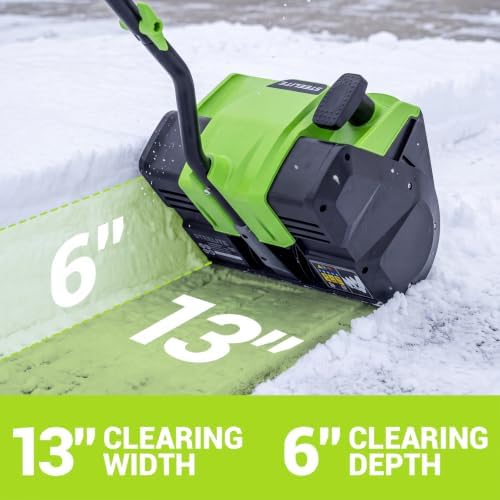 20V Cordless Electric Snow Shovel, 13-Inch