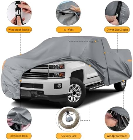 Waterproof Truck Cover Replace for Chevy Silverado/GMC Sierra CrewCab 6.6Ft