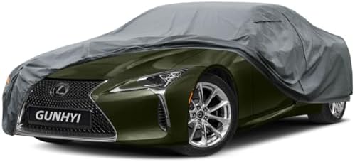 GUNHYI Premium Car Cover Custom Fit Lexus LC, 16 Layers Heavy Duty Car Cover Waterproof All Weather with Zipper Door for Sun Rain Snow Dust Uv Protection