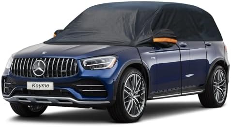 Kayme Half Car Cover Waterproof All Weather for SUV (UP to 142'')