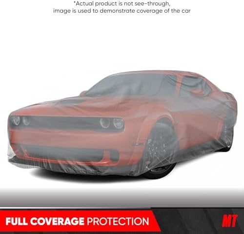 Motor Trend Breathable Lightweight Car Cover, Anti-Moisture Build-Up Water-Resistant Scratch-Resistant Travel-Friendly, Universal Fit for Cars SUVs Trucks Vans All-Weather Outdoor/Indoor, (XXL) 228" L