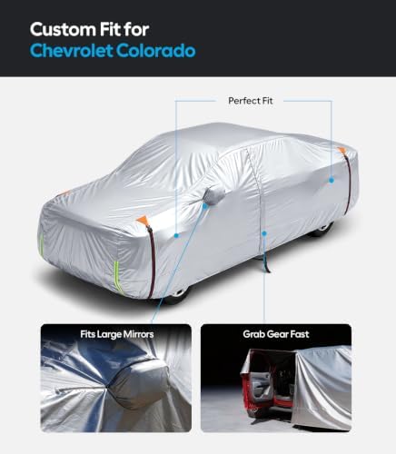 Wigoo Chevrolet Colorado Truck Cover 2003-2026, Waterproof All Weather