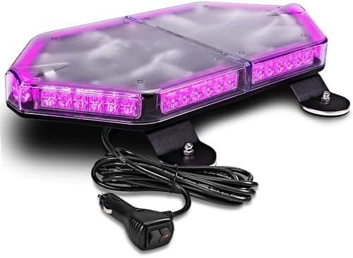 LAMPHUS NanoFlare 17 Inch 56W Purple LED Strobe Light Bar, Funeral Escort