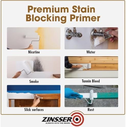5 gal Zinsser 03550 White Cover-Stain Oil-Based Stain Block Primer, 350 VOC