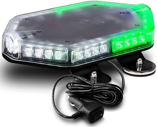 LAMPHUS NanoFlare 12 Inch 40W Green White LED Strobe Light Bar For Trucks