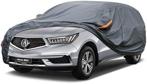 GUNHYI Premium Car Cover Custom Fit Acura MDX (2007-2026), 16 Layers Heavy Duty Car Cover Waterproof All Weather with Zipper Door for Sun Rain Snow Dust Uv Protection