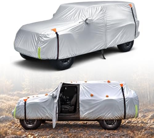 Wigoo Jeep Wrangler 4-Door Car Cover 2006-2026, Waterproof All Weather