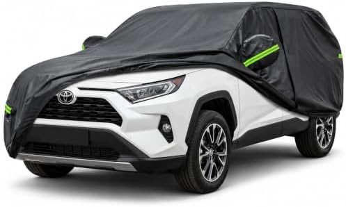 Car Cover for Toyota RAV4, Waterproof with Door Zipper