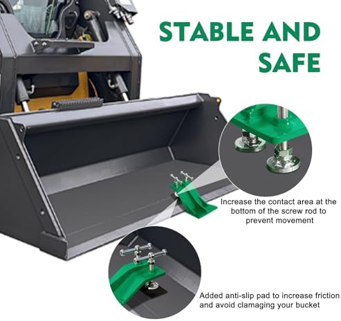 Edge Tamer for Tractor Bucket Protector 2PCS Green 5” Wide