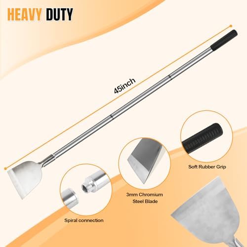 Floor Scraper Long Handle Multifunctional Cleaning Shovels Flat Head