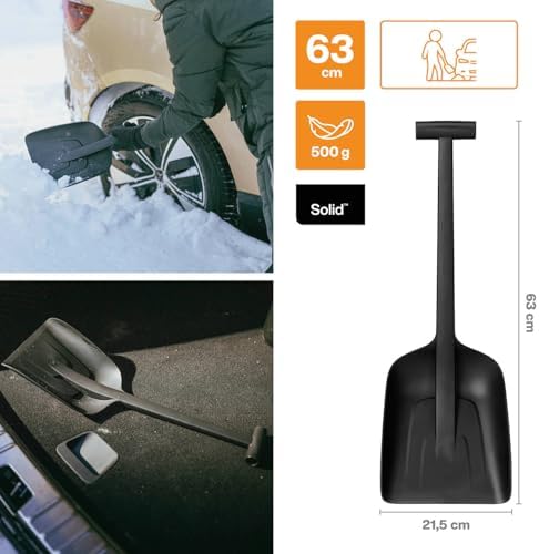 Fiskars Car Snow Shovel, Length: 63 cm, Glass Fibre-Reinforced Plastic