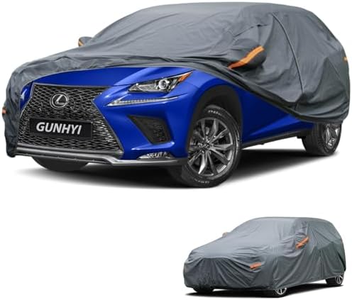 GUNHYI Premium Car Cover Custom Fit Lexus NX, 16 Layers Heavy Duty Car Cover Waterproof All Weather with Zipper Door for Sun Rain Snow Dust Uv Protection