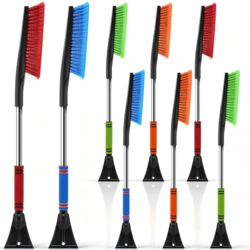 Uiifan 8 Pcs Snow Brush Ice Scraper 33" for Car Windshield,4 Colors