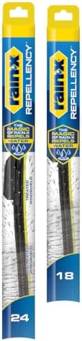 Rain-X 810349 Repellency Water Repellent Wiper Blades, 24" & 18" Windshield Wipers, All Weather Streak-Free for Enhanced Visibility w/Water Repellency Formula [Amazon Exclusive]