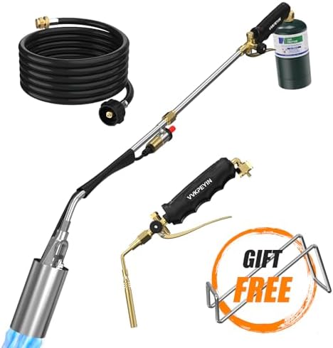 Propane Torch Weed Burner, 2-in-1 Weed Torch & Brazing Torch with 12FT Hose