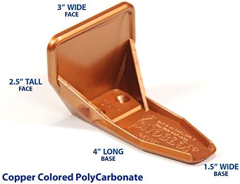 Deuce Snow Guards for Metal Steel Corrugated Roof (25 Pieces with Adhesive) (Copper Color)