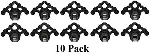 JSP Manufacturing Plastic Roof Ice Guard Snow Guard Snow Stops for Standing Seam Metal Roofing - Multi-Color/Multi-Pack Listing (10, Black)