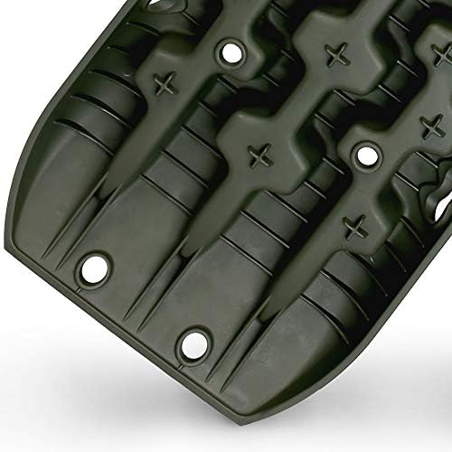 X-BULL New Recovery Traction Tracks Sand Mud Snow Track Tire Ladder 4WD (Olive,3gen),Bag+Hardware+Tracks
