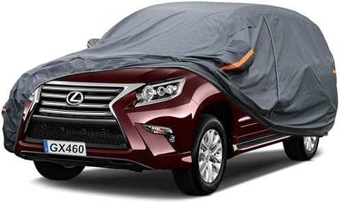 GUNHYI Premium Car Cover Custom Fit Lexus GX GX460 GX470 (2002-2026), 16 Layers Heavy Duty Car Cover Waterproof All Weather with Zipper Door for Sun Rain Snow Dust Uv Protection