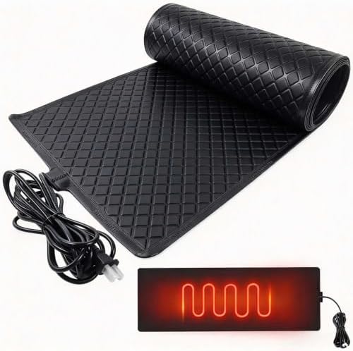8' x 21" Winter Outdoor Heated Snow Melting Mat, Non-Slip Electric Ice Melt Mat, Prevents Ice Dams on Roof Valley, 3 in/h Melting Speed for Sidewalk, Porch, Steps, Driveway & Patio Floor