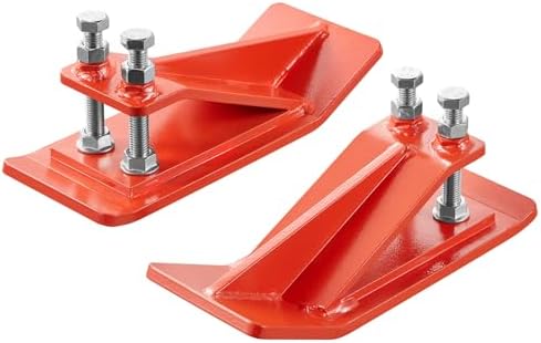VEVOR Tractor Bucket Protector, 2PCS Heavy Duty Steel Bucket Edge Protectors, Anti-Skid Device with Double Hexagon Lock Nuts and Bolts, for Snow, Leave Removal & Spreading Gravel (Orange)