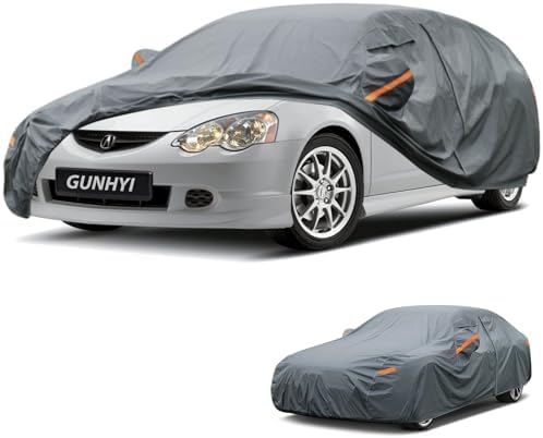 GUNHYI Premium Car Cover Custom Fit Acura RSX Type-S, 16 Layers Heavy Duty Car Cover Waterproof All Weather with Zipper Door for Sun Rain Snow Dust Uv Protection