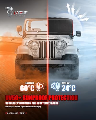 MZS 600D Waterproof Outdoor Cab Cover for CJ7 CJ-7 1976-1986