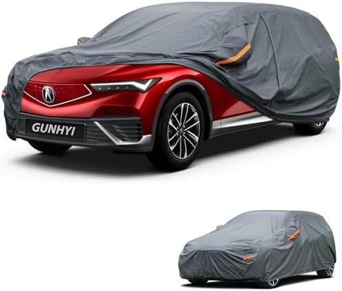 GUNHYI Premium Car Cover Custom Fit Acura ZDX, 16 Layers Heavy Duty Car Cover Waterproof All Weather with Zipper Door for Sun Rain Snow Dust Uv Protection
