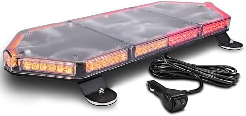 LAMPHUS NanoFlare 26 Inch 80W Amber Red LED Strobe Light Bar For Trucks