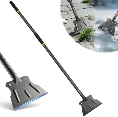 59" Heavy Duty Floor Scraper, Flat Shovel, Garden Cleaning Shovel, No Break
