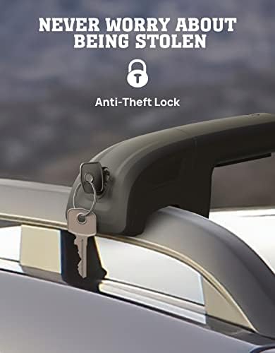 300lbs Lockable Roof Rack Cross Bars Compatible with 2014-2026 Subaru Forester (Not for Wilderness), Aluminum Roof Rails Crossbar for Rooftop Cargo Bars Luggage Kayak Bike Racks
