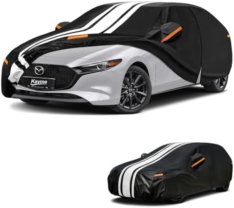 Kayme Heavy Duty Car Cover Custom Fit for Mazda 3 Hatchback (2003-2026)