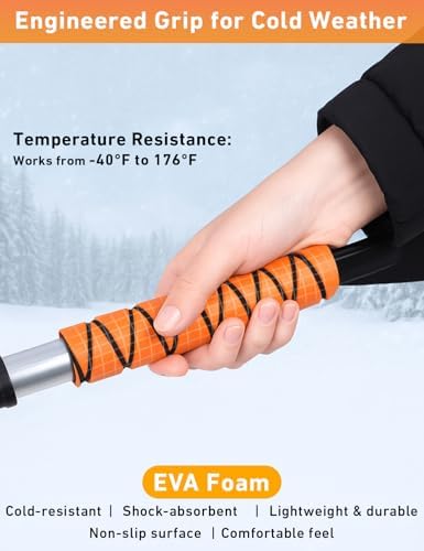 EcoNour 27" Car Snow Brush with Ice Scrapers for Car Windshield (3 Pack)