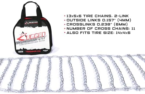 The ROP Shop Pair of 2 Link Tire Chains 14x4x6