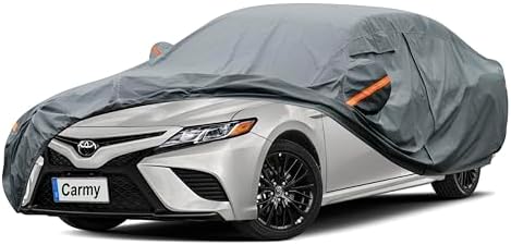 GUNHYI Premium Car Cover Custom Fit Toyota Camry/Solara (1991-2026), 16 Layers Heavy Duty Car Cover Waterproof All Weather with Zipper Door for Sun Rain Snow Dust Uv Protection