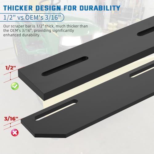 42" Poly Snow Plow Cutting Edge 1/2" Thicker with Mounting Hardware