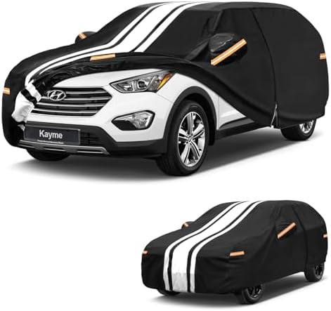 Kayme Hyundai Santa Fe Car Cover Waterproof All Weather for Automobiles