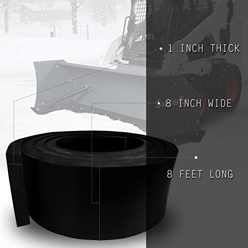 SIMOND STORE Rubber Snow Plow Cutting Edge – Heavy Duty 96" x 8" x 1"