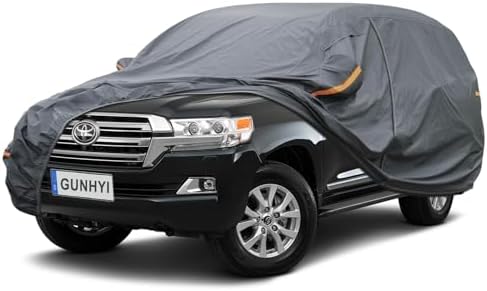 GUNHYI Premium Car Cover Custom Fit Toyota Land Cruiser, 16 Layers Heavy Duty Car Cover Waterproof All Weather with Zipper Door for Sun Rain Snow Dust Uv Protection