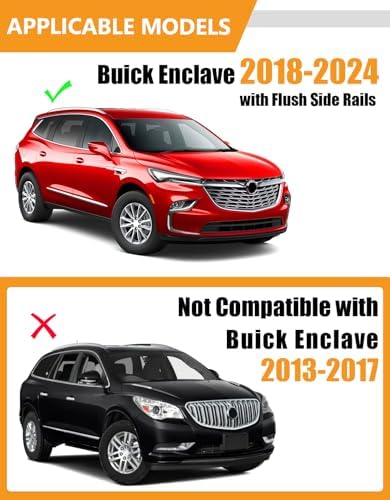KINGGERI 300lbs Roof Rack Cross Bars for Buick Enclave 2018-2024