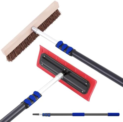 BreezeHug 24ft Roof Snow Rake 2 in 1 Extension Rod EVA Foam Brush