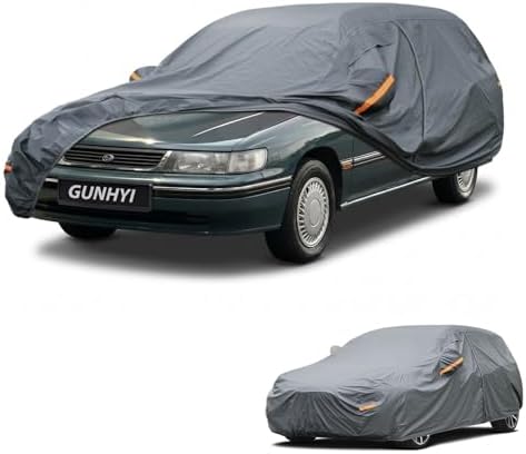 GUNHYI Premium Car Cover Custom Fit Subaru Legacy Wagon, 16 Layers Heavy Duty Car Cover Waterproof All Weather with Zipper Door for Sun Rain Snow Dust Uv Protection