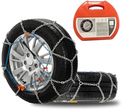 Snow Chains for Car,Universal Emergency Tire chains - Set of 2