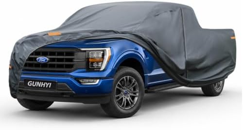 GUNHYI Premium Truck Cover Custom Fit Ford F-150 SuperCrew Short Bed 5.5ft, 16 Layers Heavy Duty Truck Cover Waterproof All Weather with Zipper Door for Sun Rain Snow Dust Uv Protection